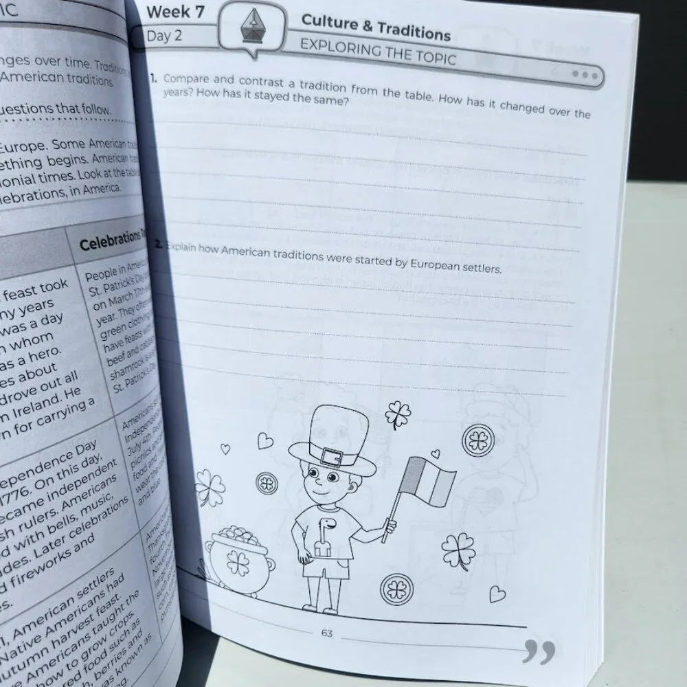 NEW 3rd Grade Social Studies: Daily Practice Workbook 20 Weeks of Fun Activities